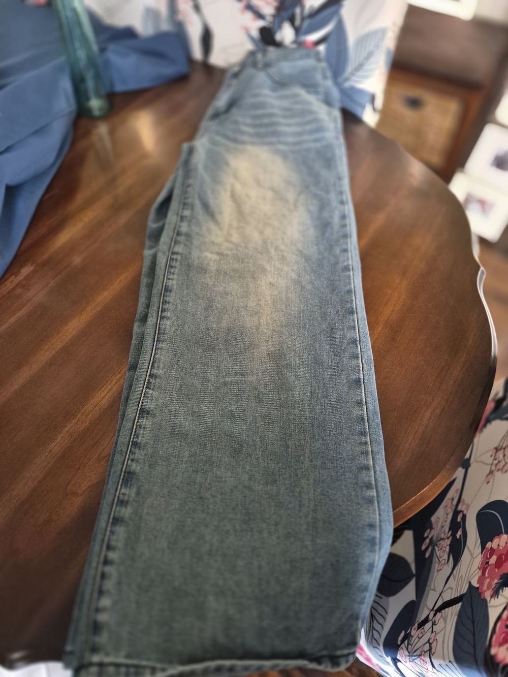 2 Pairs Light Blue Girls Wide Leg  Jeans
